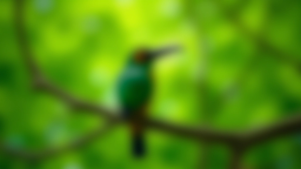 Ave tropical posada en una rama en el bosque húmedo de Puerto Rico